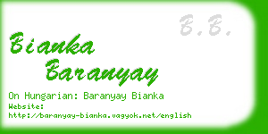 bianka baranyay business card